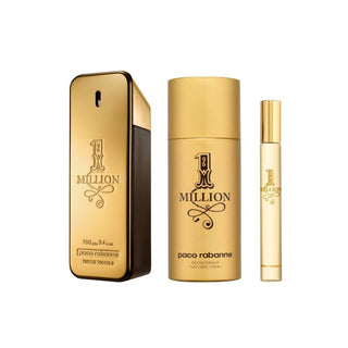 Paco Rabanne 1 Million Set For Men Eau De Toilette 100ml + Travel Size 10ml + Deodorant Spray 150ml