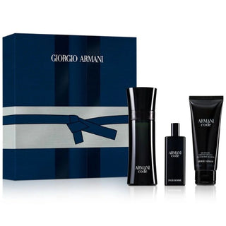 Giorgio Armani Code Pour Homme Set For Men Eau De Toilette 100ml + Travel Size 10ml + Shower Gel 75ml