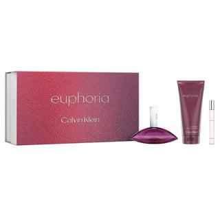 Calvin Klein Euphoria New Design Set For Women Eau De Parfum 100ml + Mini Travel 10ml + Body Lotion 200ml