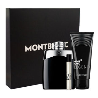 Mont Blanc Legend Eau De Toilette Set For Men 3 Pieces