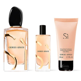 Giorgio Armani Si Set For Women Eau De Parfum 100ml + Travel Size 15ml + Body Lotion 50ml