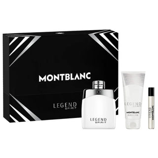 Mont Blanc Legend Spirit Set For Men Eau De Toilette 100ml + Mini Travel 7.5ml + Shower Gel 100ml