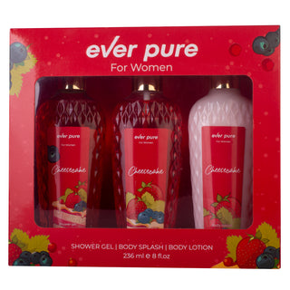 Ever Pure Cheese Cake Set For Women Shower Gel 236ml + Body Splash 236ml + Body Lotion 236ml