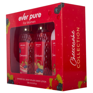 Ever Pure Cheese Cake Set For Women Shower Gel 236ml + Body Splash 236ml + Body Lotion 236ml