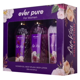 Ever Pure Life Kiss Set For Women Shower Gel 236ml + Body Splash 236ml + Body Lotion 236ml