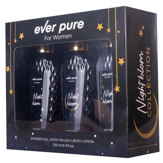 Ever Pure Night Bloom Set For Women Shower Gel 236ml + Body Splash 236ml + Body Lotion 236ml