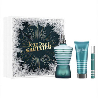 Jean Paul Gaultier Le Male Set For Men Eau De Toilette 125ml + Travel Size 10ml+ Shower Gel 75ml