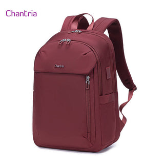 Buy dark-red Chantria Women Backpack Multi-Purpose Water Resistant Laptop Bag With USB CB00633