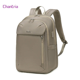 Buy beige Chantria Women Backpack Multi-Purpose Water Resistant Laptop Bag With USB CB00633