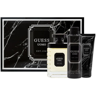 Guess Uomo Set For Men Eau De Toilette 100ml + Deodorant Body Spray 226ml + Shower Gel 100ml + Pouch