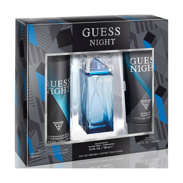 Guess Night Set For Men Eau De Toilette 100ml + Deodorant Body Spray 226ml + Shower Gel 200ml