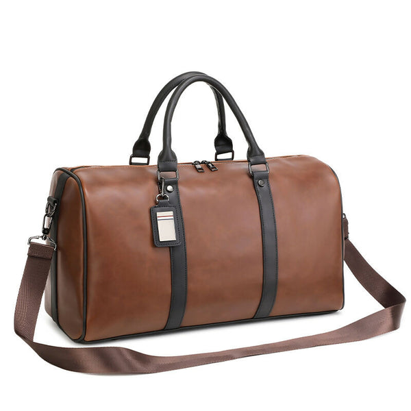 Rahala Duffle Bag For Travel Leather Water Resistant For Men and Women 8255