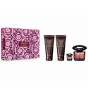 Versace Crystal Noir Set For Women Eau De Parfum 90ml + Mini 5ml + Shower Gel 100ml + Body Lotion 100ml