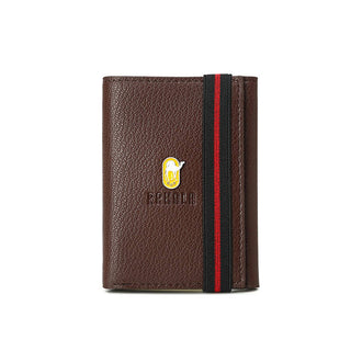 Buy brown Men s Leather Trifold Wallet Rahala RA101