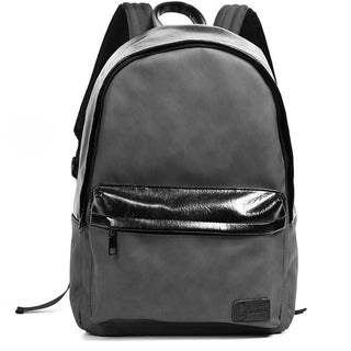 Buy grey 15.6-Inch Laptop School Business Leather Backpack Bag for men and women unisex backpack Rahala YH3550